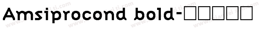 Amsiprocond bold字体转换